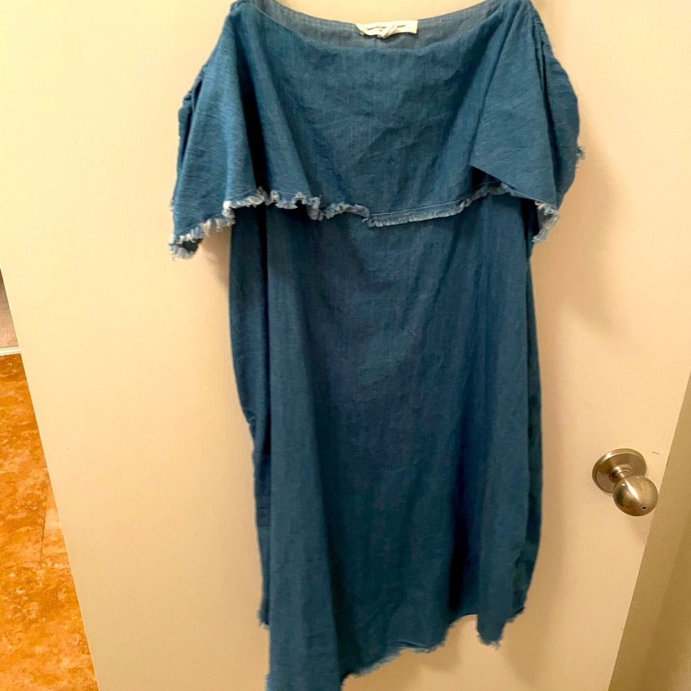 Jean off the shoulder dress